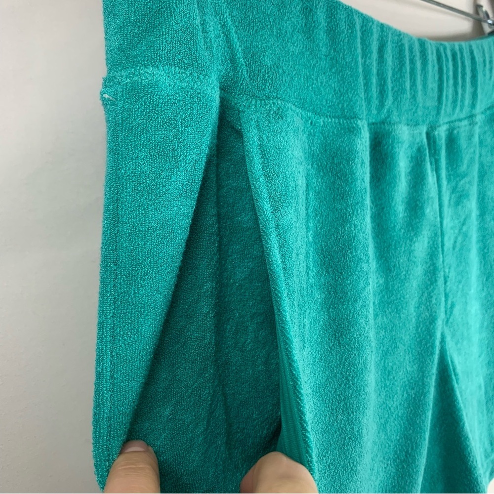 NWT Juicy Couture Terrycloth Coastal Teal Short Sleeve Hoodie & Shorts, size L - Picture 12 of 16